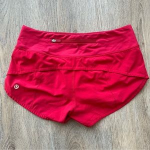 red speed up shorts